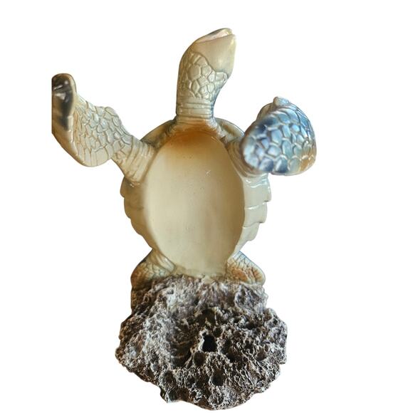 Sea Turtle Wine Bottle Holder Ceramic Heavy Unique - Picture 9 of 14